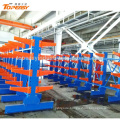 Powder coated steel outdoor cantilever racking for pipes